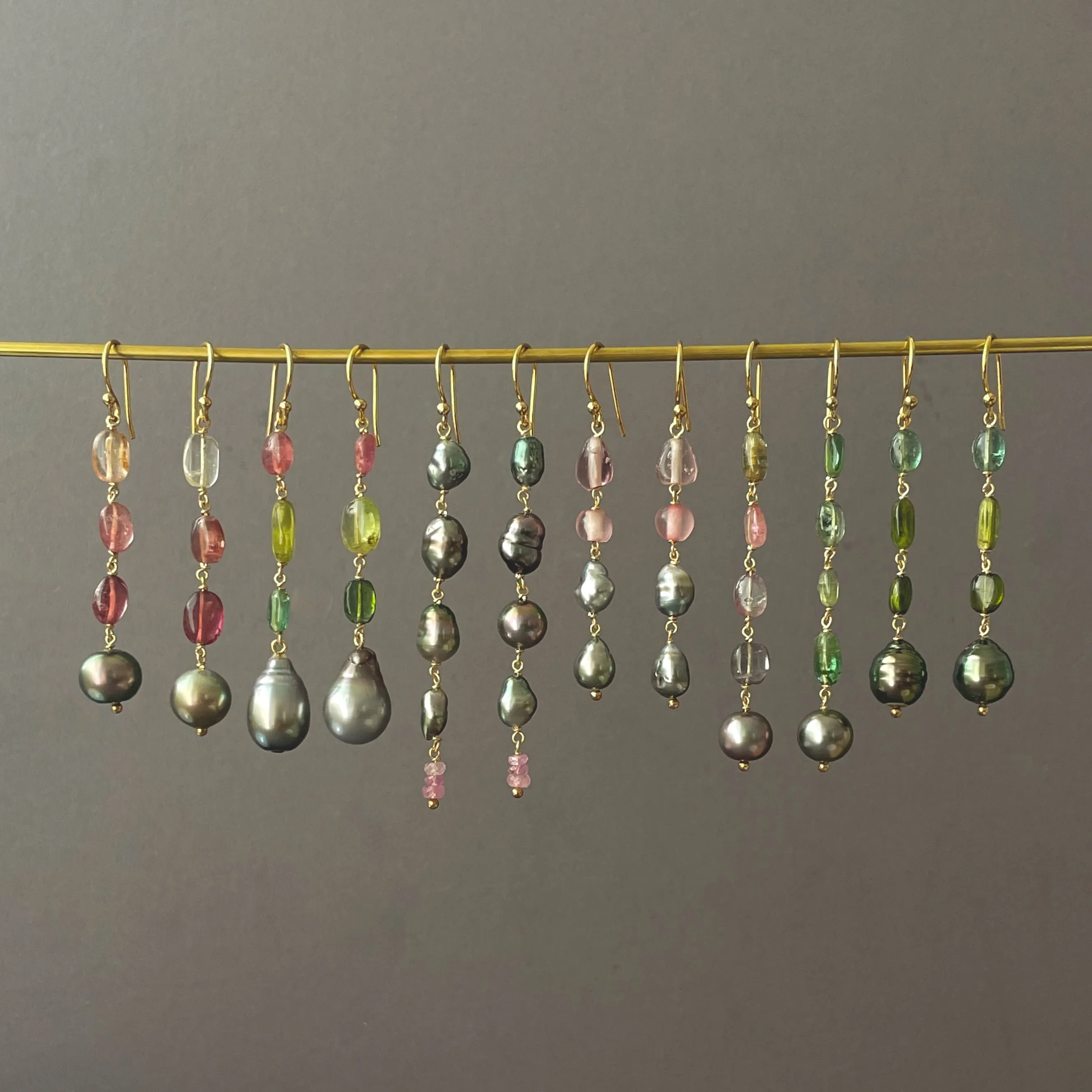wonder fruit Tahitian pearl earrings
