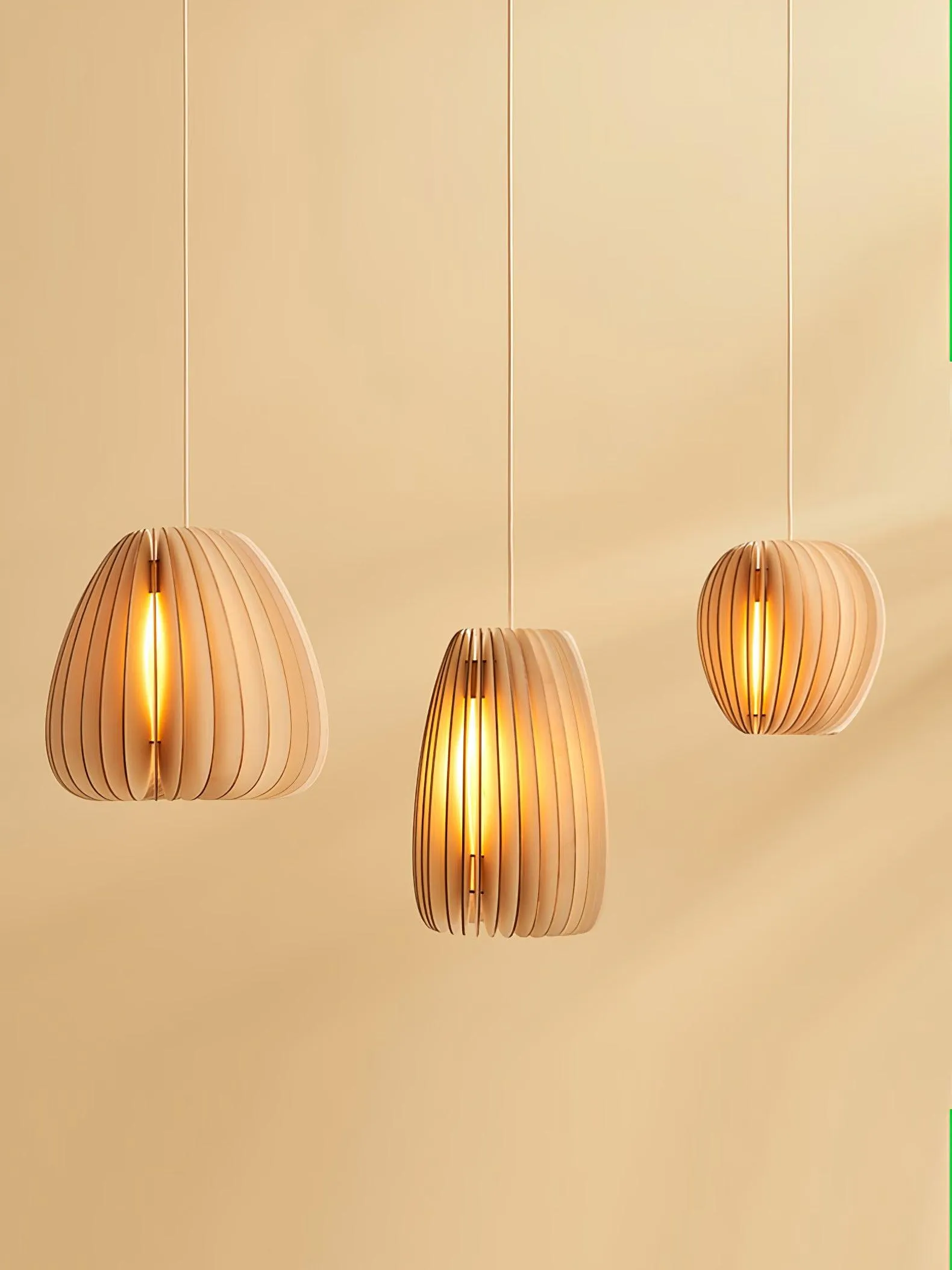 Wooden Orb Pendant Lamp