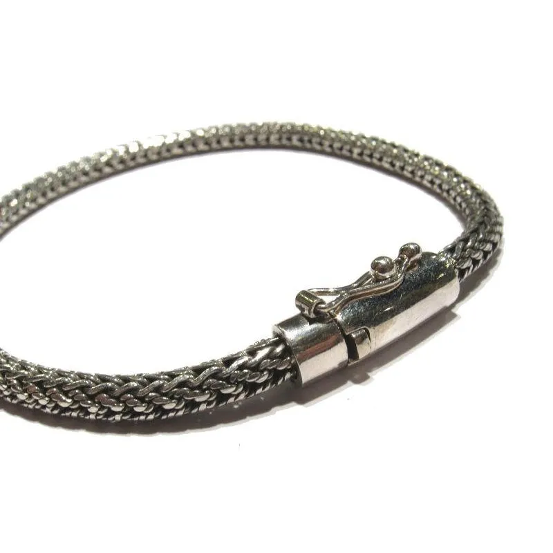 Woven Sterling Silver Snake Chain Bracelet II