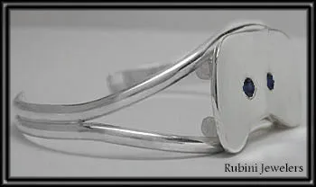 XL Rowing Seat with Sapphires Rowing Cuff Bracelet