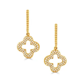 Yellow Diamond Clover Earrings