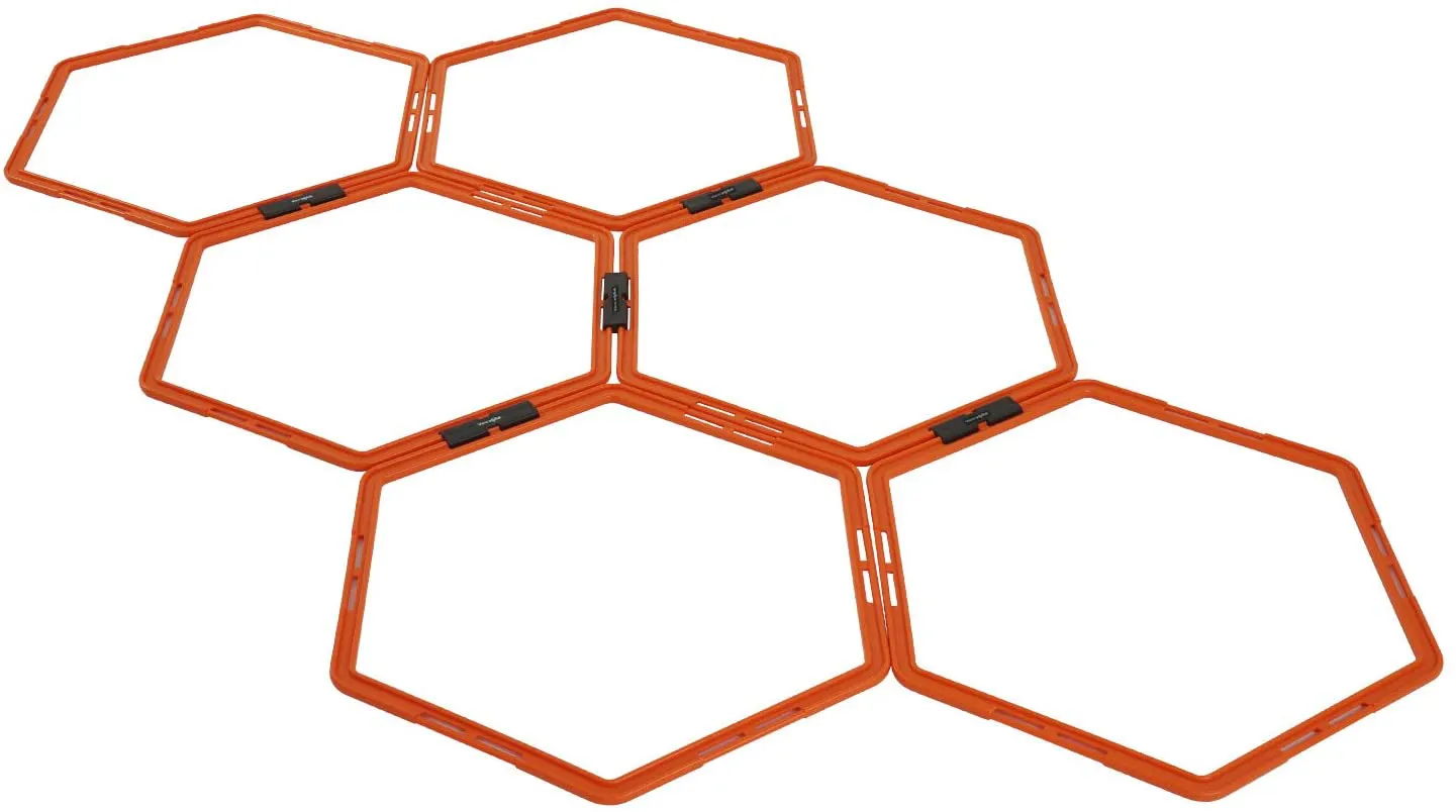 Yes4All Ultimate Hexagonal Speed & Agility Rings with Carrying Bag (Set of 6 Rings, 8 Rings & 12 Rings)