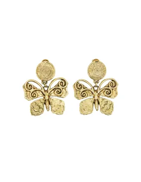 YSL Vintage Gold Butterfly Earrings