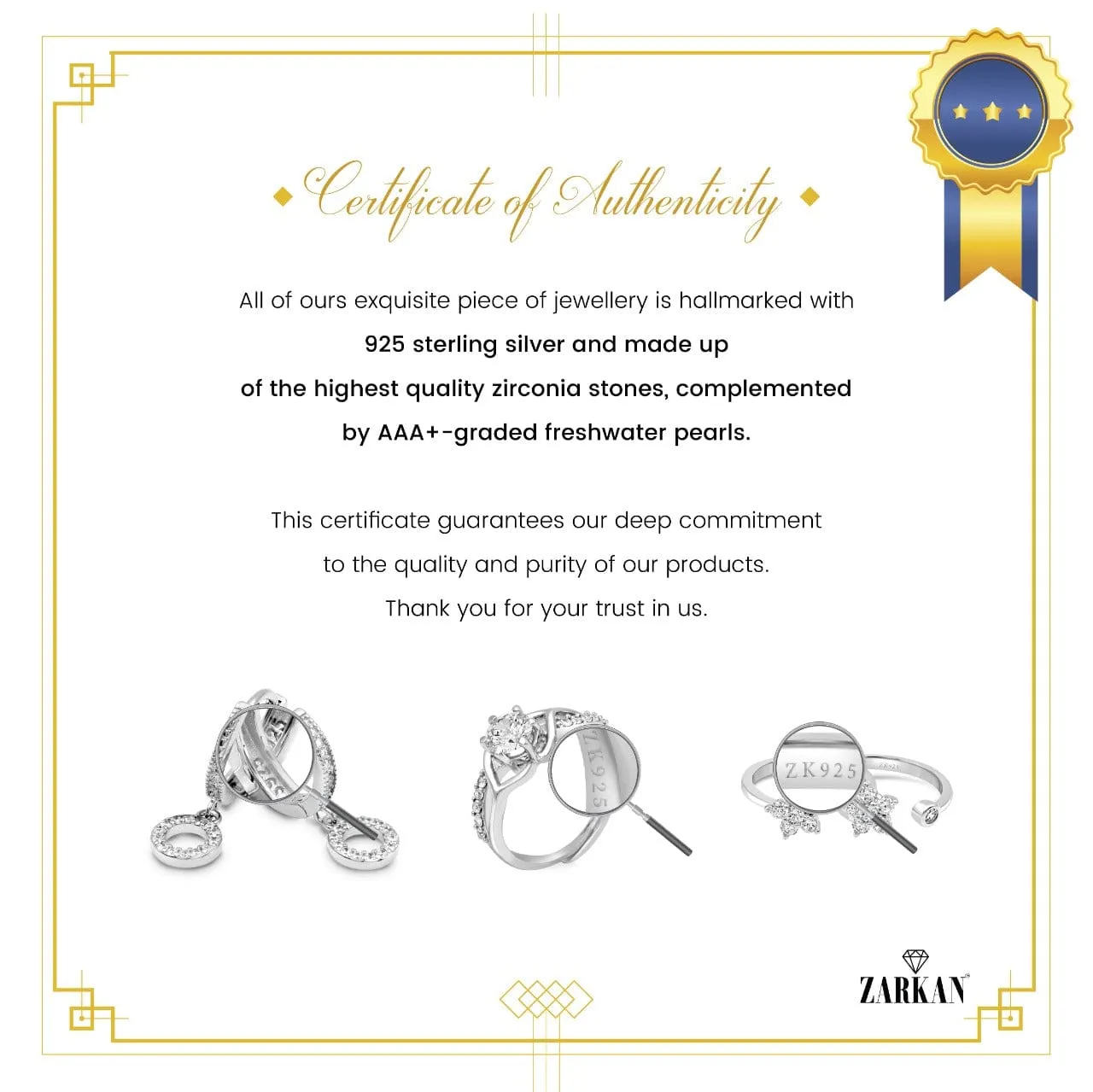 Zarkan Locked Heart Silver Toe Rings